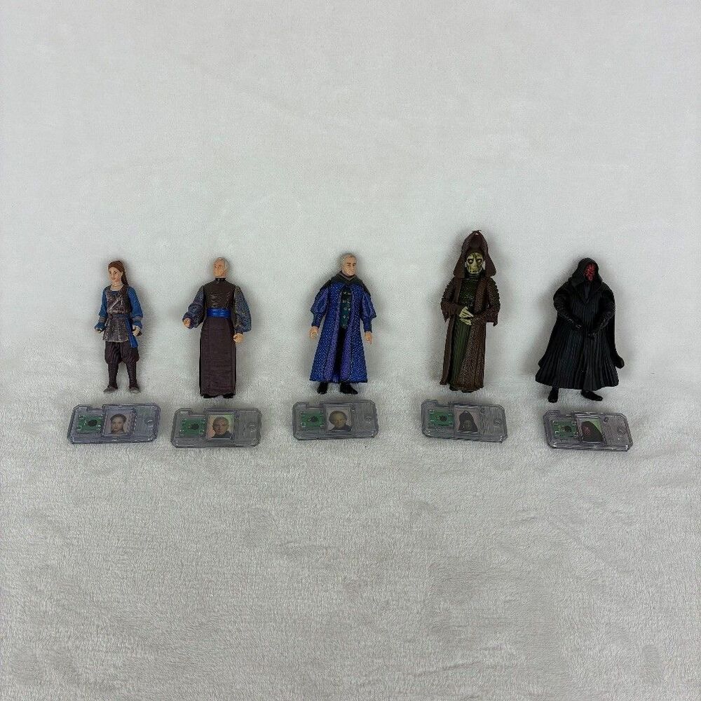 Star Wars Episode I Phantom Menace Hasbro Action Figures Lot 5 CommTech Chips